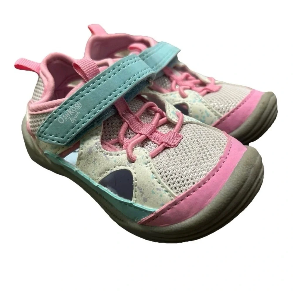 Toddler Girl Oshkosh Water Shoes Summer Beach Washable Size 6
